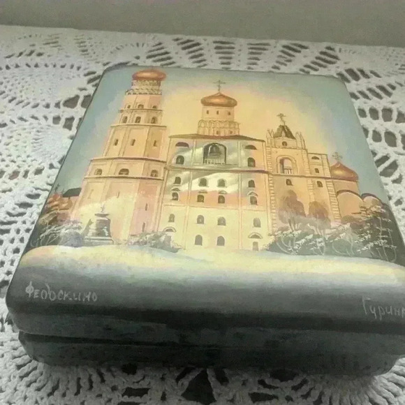 Vintage Russian trinket box hinge is broken - Picture 4 of 8